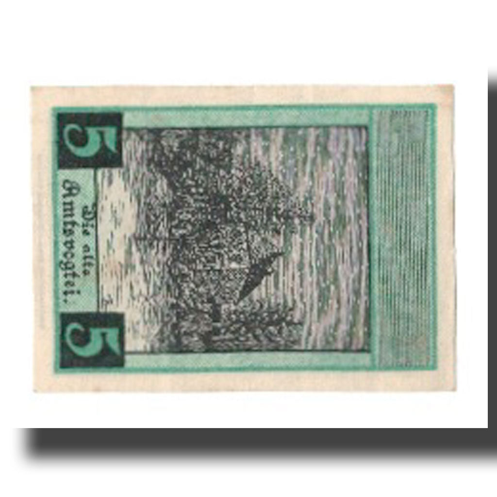 Billete, Alemania, Bergen a.d. Dumme Germeinde, 5 Pfennig, maison 1, 1922