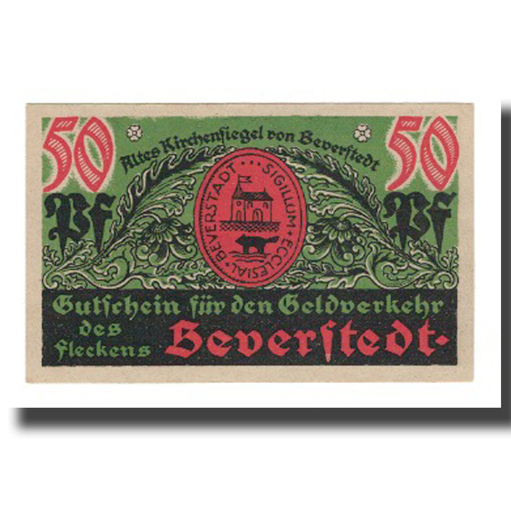 Banknot, Niemcy, Beverstedt Gemeinde, 50 Pfennig, Marmotte, 1922, 1922-01-15