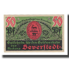 Nota, Alemanha, Beverstedt Gemeinde, 50 Pfennig, Marmotte 1, 1922, 1922-01-15