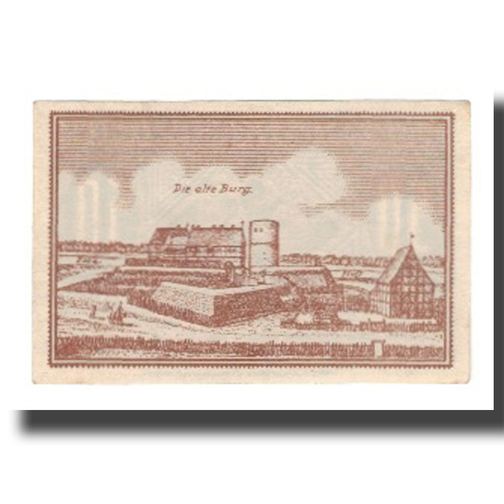 Geldschein, Deutschland, Bleckede Flecken, 50 Pfennig, paysage 1, undated