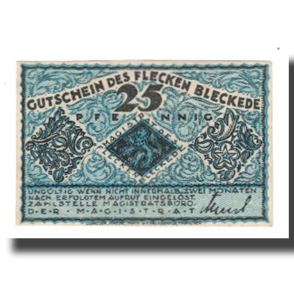 Billet, Allemagne, Bleckede Flecken, 25 Pfennig, Maison, undated (1921), SUP