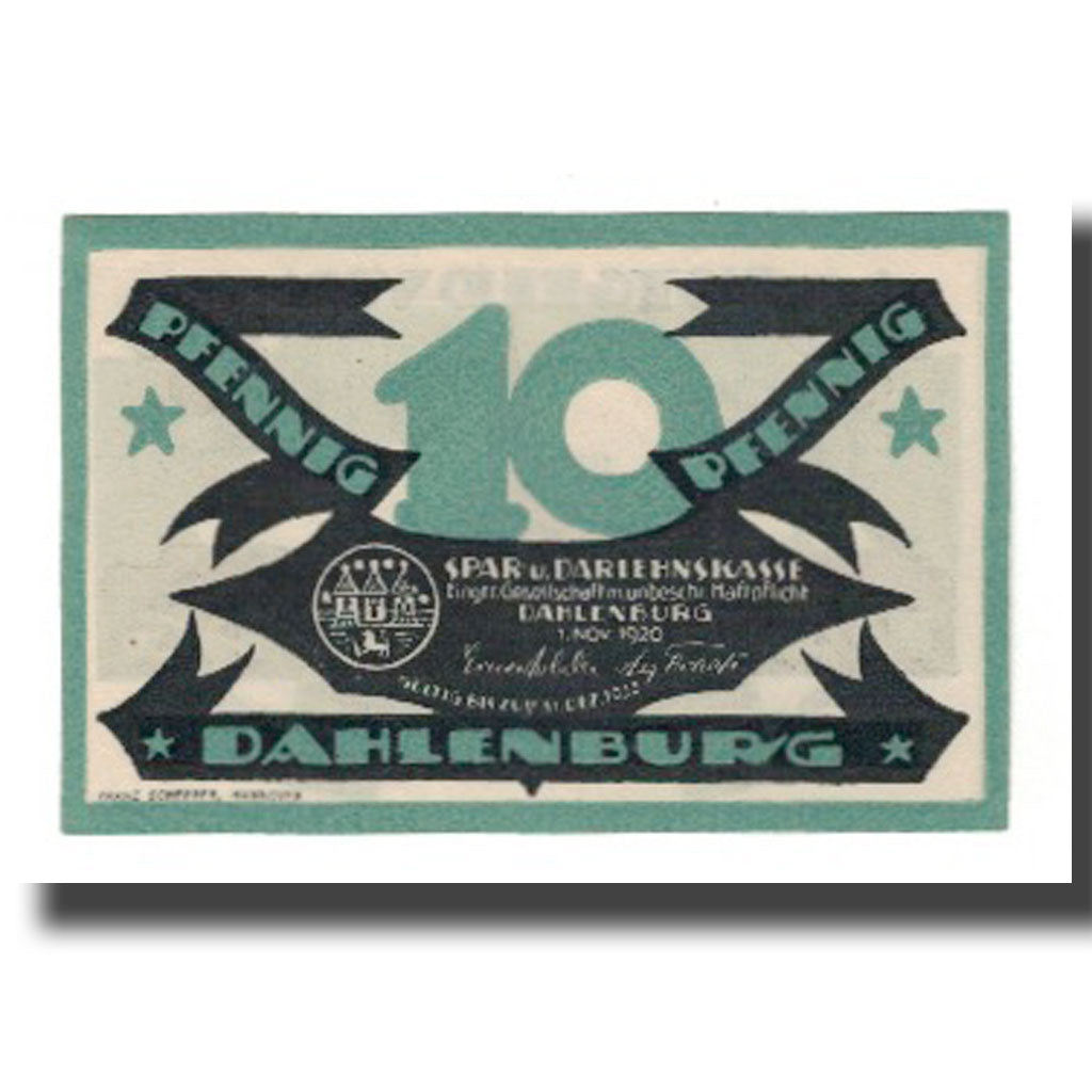Geldschein, Deutschland, Dahlenburg Spar und Dahlehnskasse E.G.m.u.H., 10