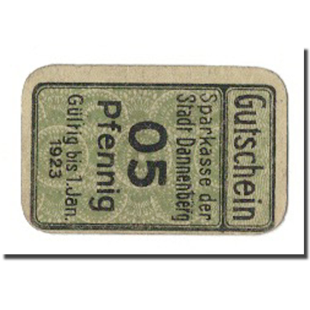 Geldschein, Deutschland, Dannenberg Stadt, 5 Pfennig, Blason, 1923, 1923-01-01