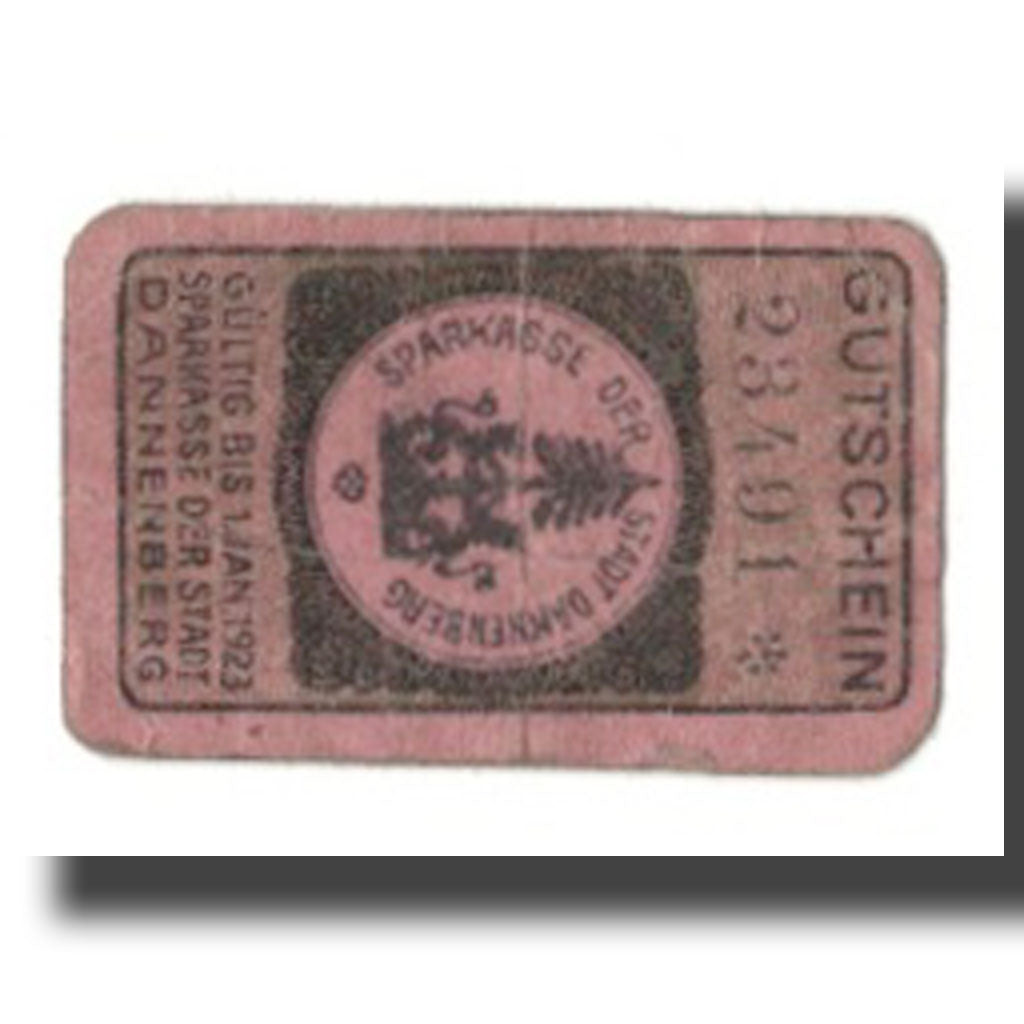 Biljet, Duitsland, Dannenberg Stadt, 10 Pfennig, Blason, 1923, 1923-01-01, TB