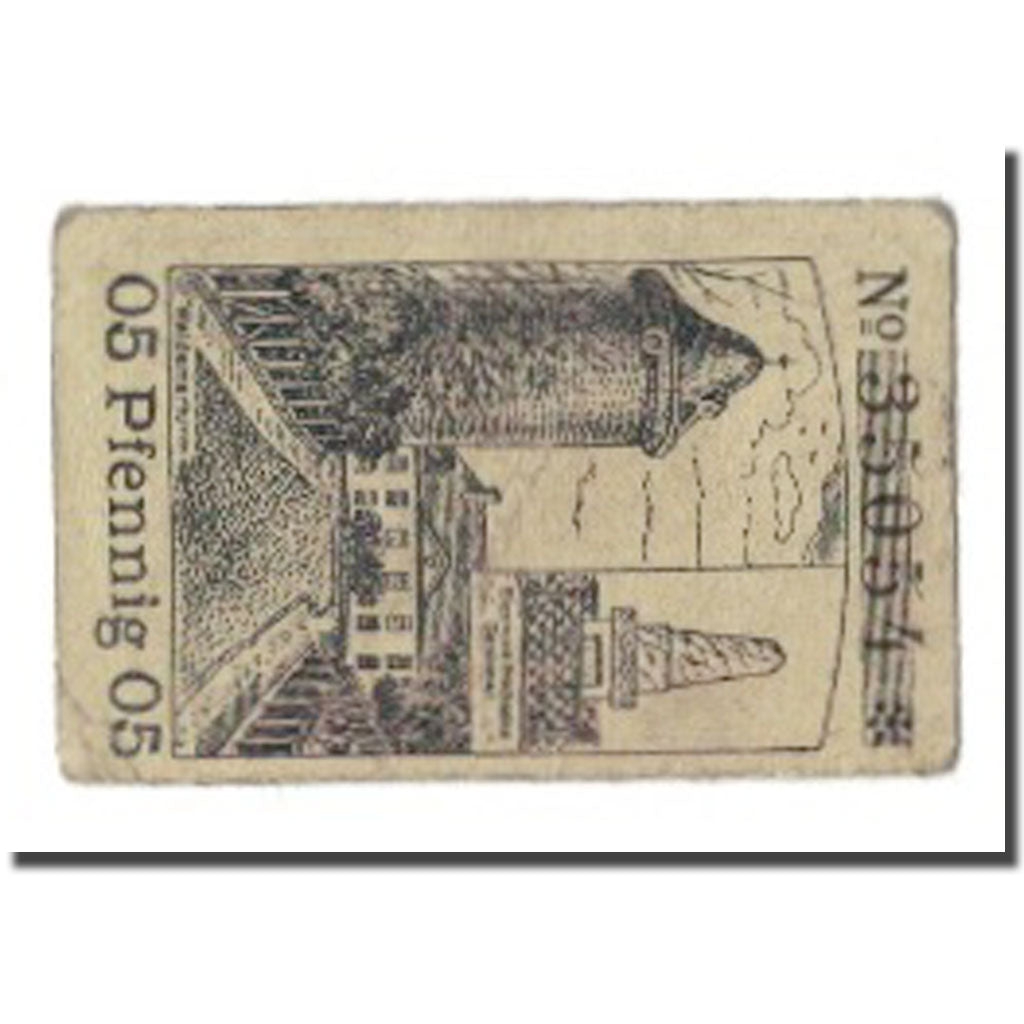 Geldschein, Deutschland, Dannenberg Stadt, 5 Pfennig, rue 1, 1923, 1923-01-01