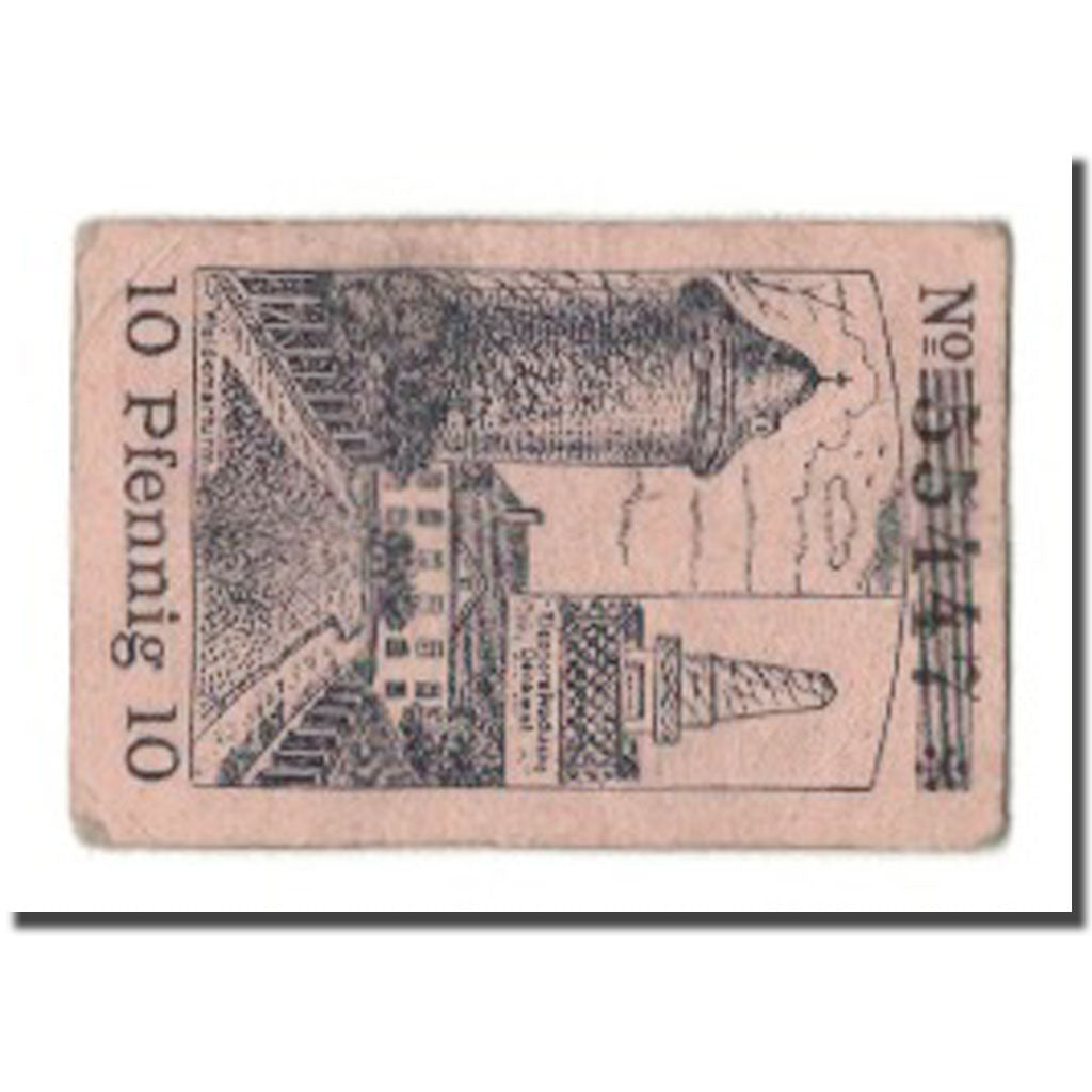 Geldschein, Deutschland, Dannenberg Stadt, 10 Pfennig, rue, 1923, 1923-01-01
