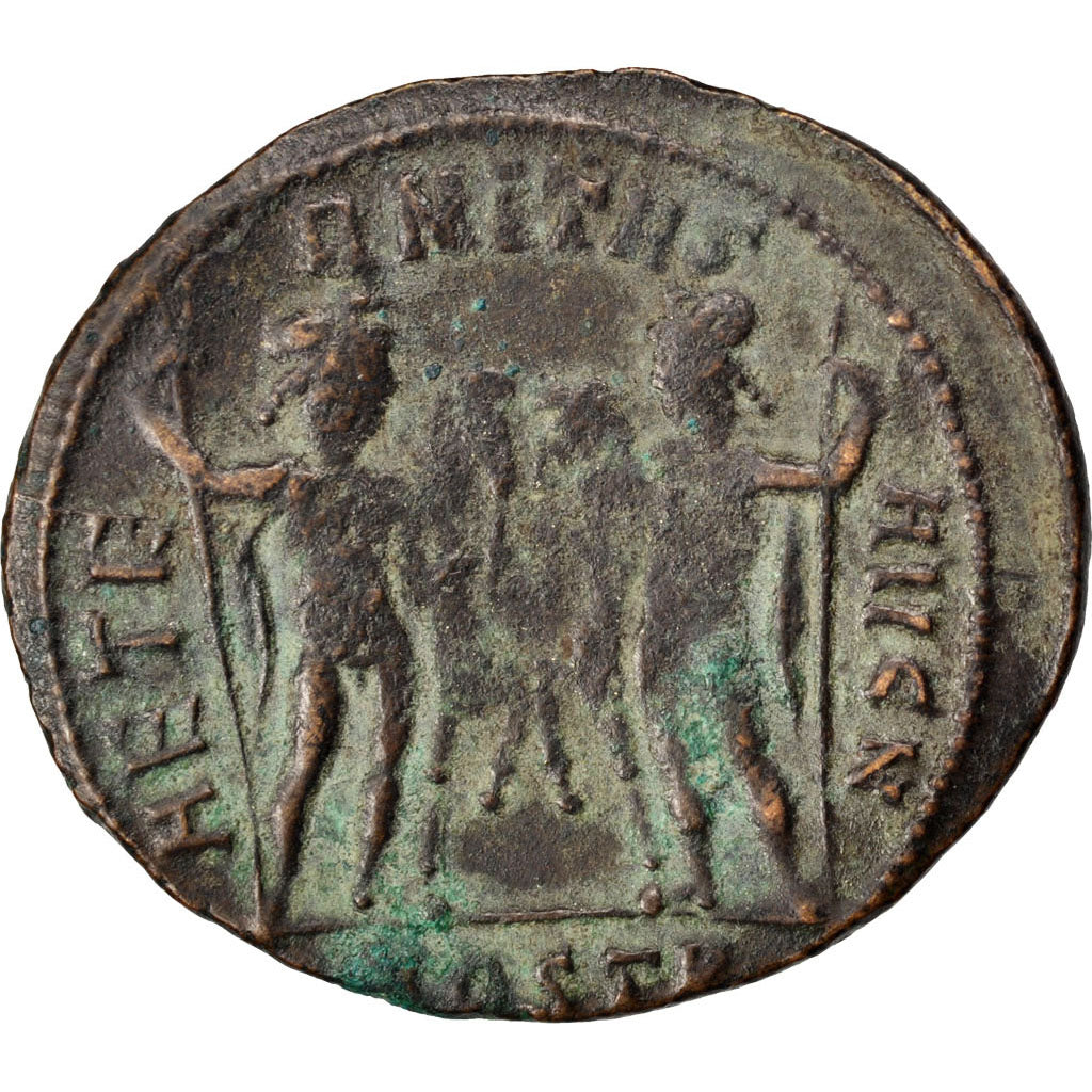 Maxentius, Follis, Ostia, VF(30-35), Copper, Cohen #5, 5.40