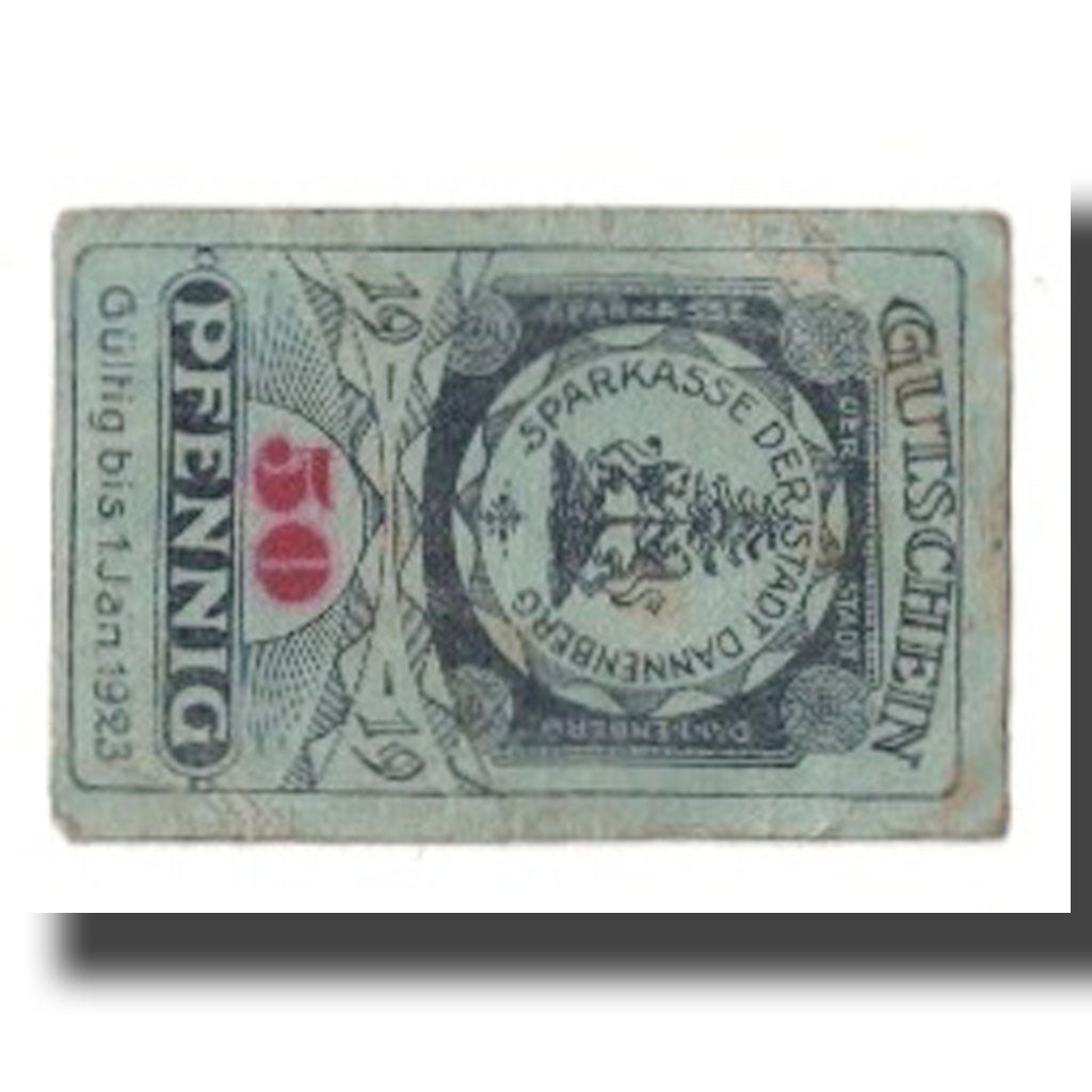 Banknot, Niemcy, Dannenberg Stadt, 50 Pfennig, rue, 1923, 1923-01-01, VF(30-35)
