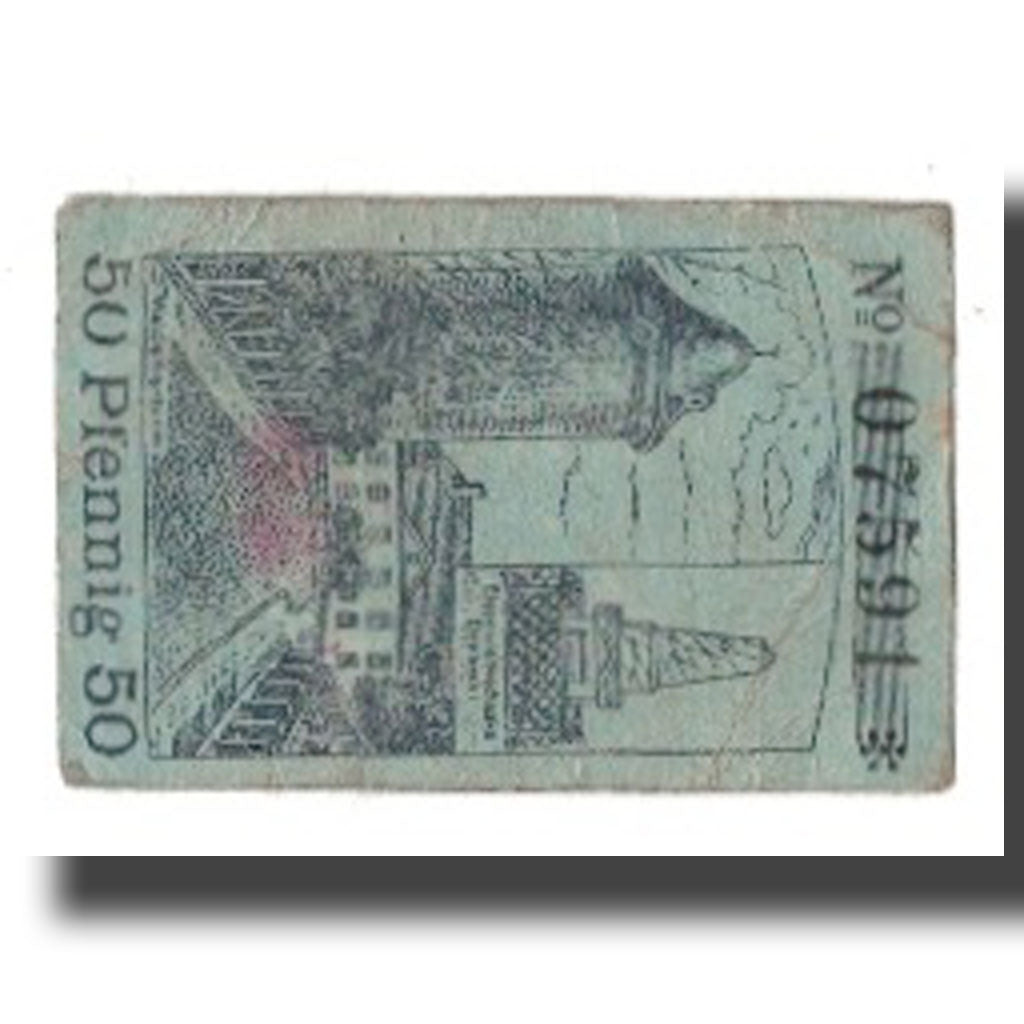 Banknot, Niemcy, Dannenberg Stadt, 50 Pfennig, rue, 1923, 1923-01-01, VF(30-35)