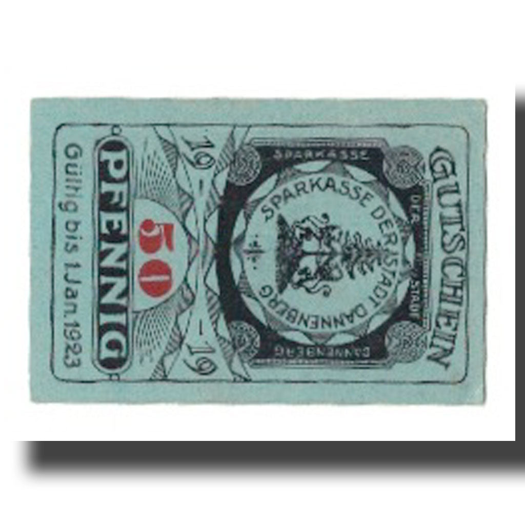 Billete, Alemania, Dannenberg Stadt, 50 Pfennig, rue 3, 1923, 1923-01-01, EBC