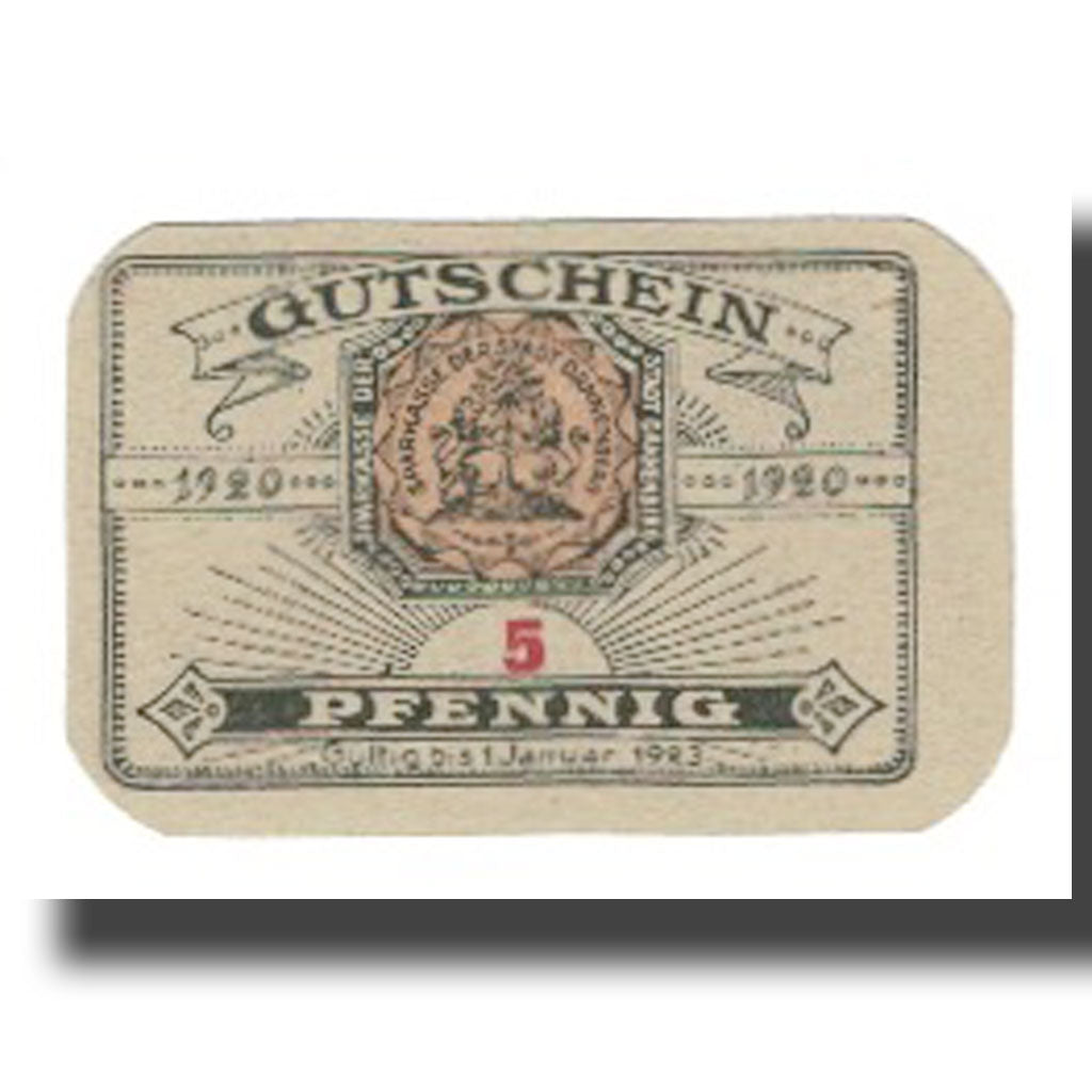 Billete, Alemania, Dannenberg Stadt, 5 Pfennig, paysage, 1923, 1923-01-01, EBC