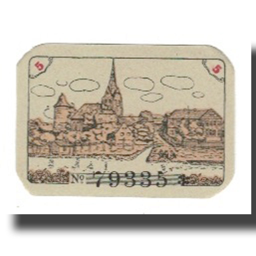 Geldschein, Deutschland, Dannenberg Stadt, 5 Pfennig, paysage 1, 1923