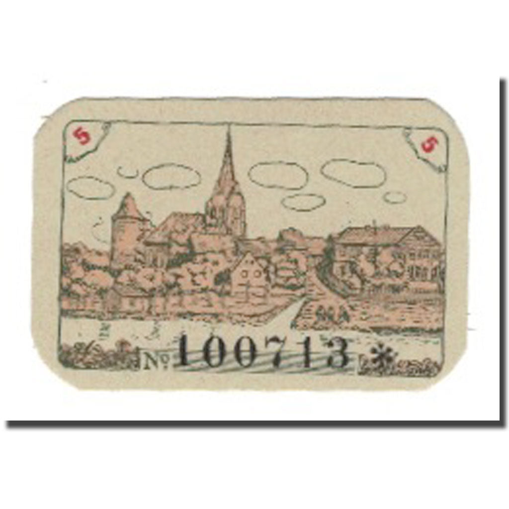 Billet, Allemagne, Dannenberg Stadt, 5 Pfennig, paysage 2, 1923, 1923-01-01