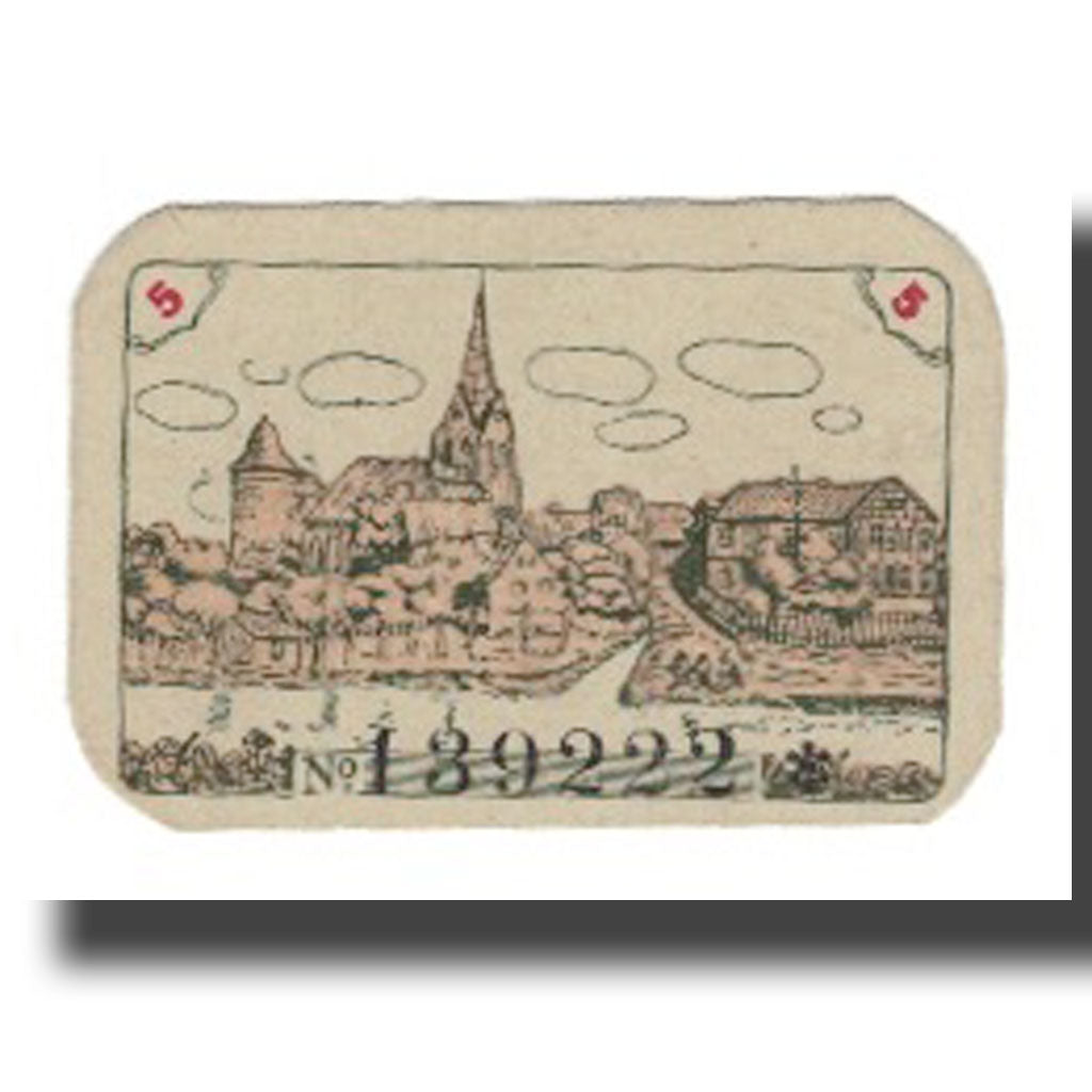 Biljet, Duitsland, Dannenberg Stadt, 5 Pfennig, paysage 3, 1923, 1923-01-01