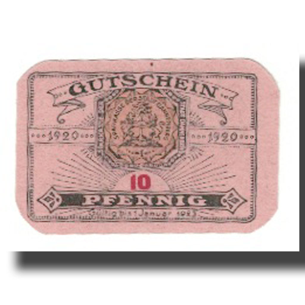 Biljet, Duitsland, Dannenberg Stadt, 10 Pfennig, paysage, 1923, 1923-01-01, SUP