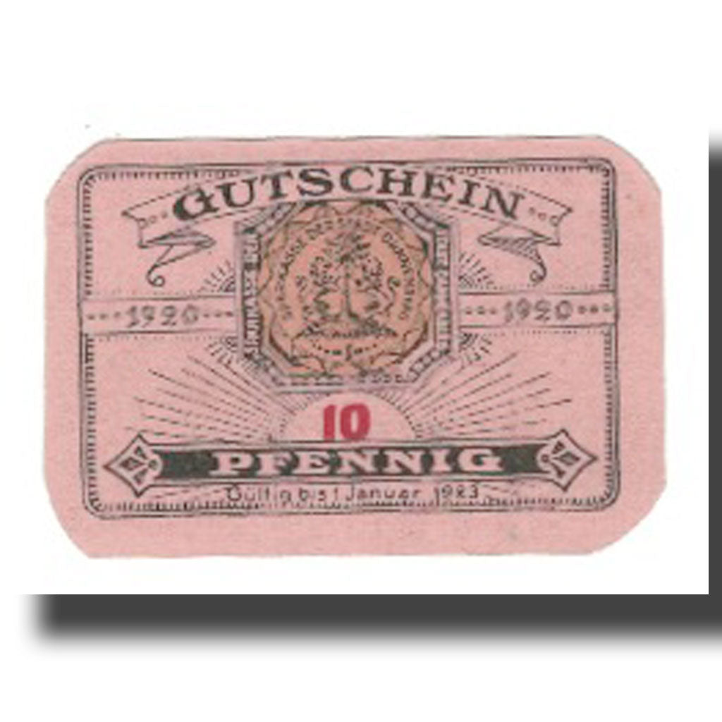 Banconote, Germania, Dannenberg Stadt, 10 Pfennig, paysage 1, 1923, 1923-01-01