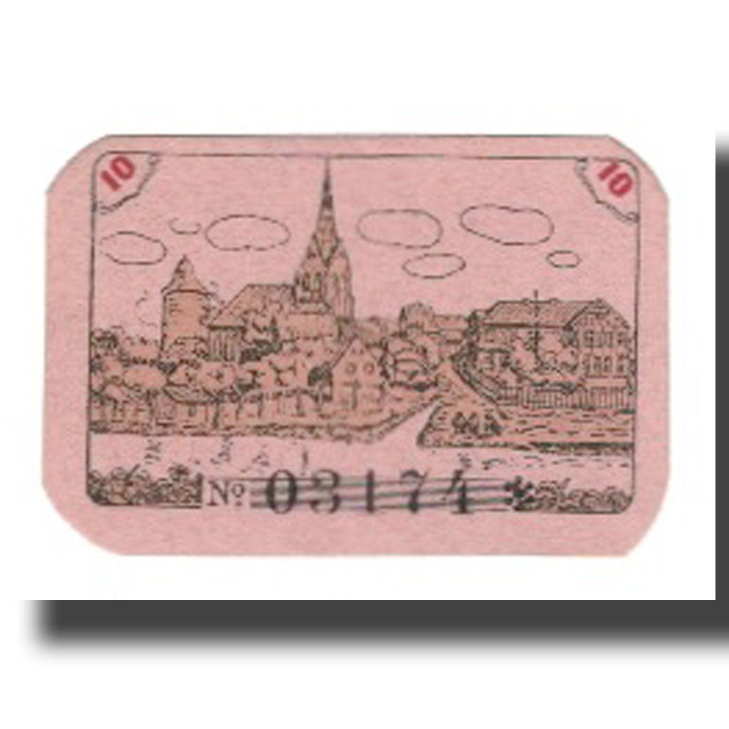 Banconote, Germania, Dannenberg Stadt, 10 Pfennig, paysage 1, 1923, 1923-01-01