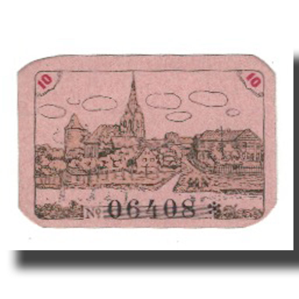 Biljet, Duitsland, Dannenberg Stadt, 10 Pfennig, paysage 2, 1923, 1923-01-01