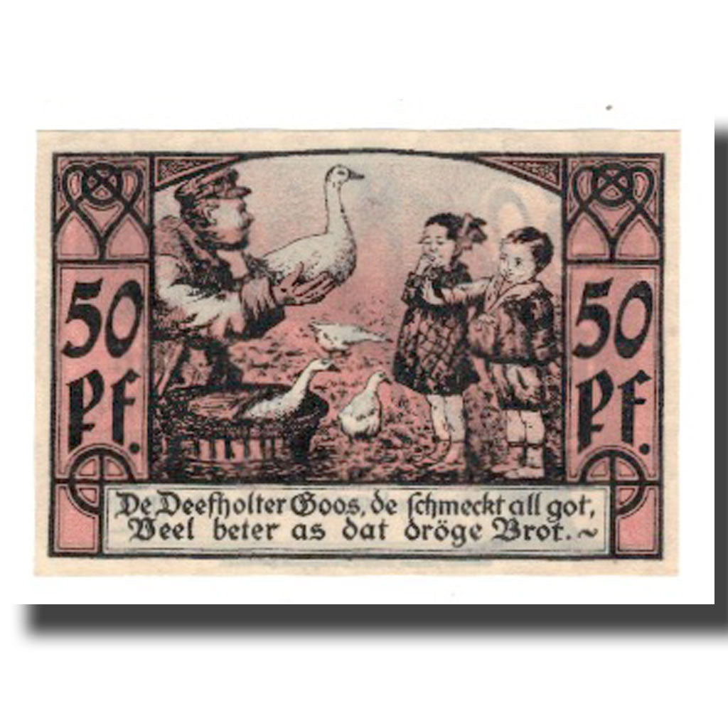 Geldschein, Deutschland, Diepholz Flecken, 50 Pfennig, personnage 1, 1921