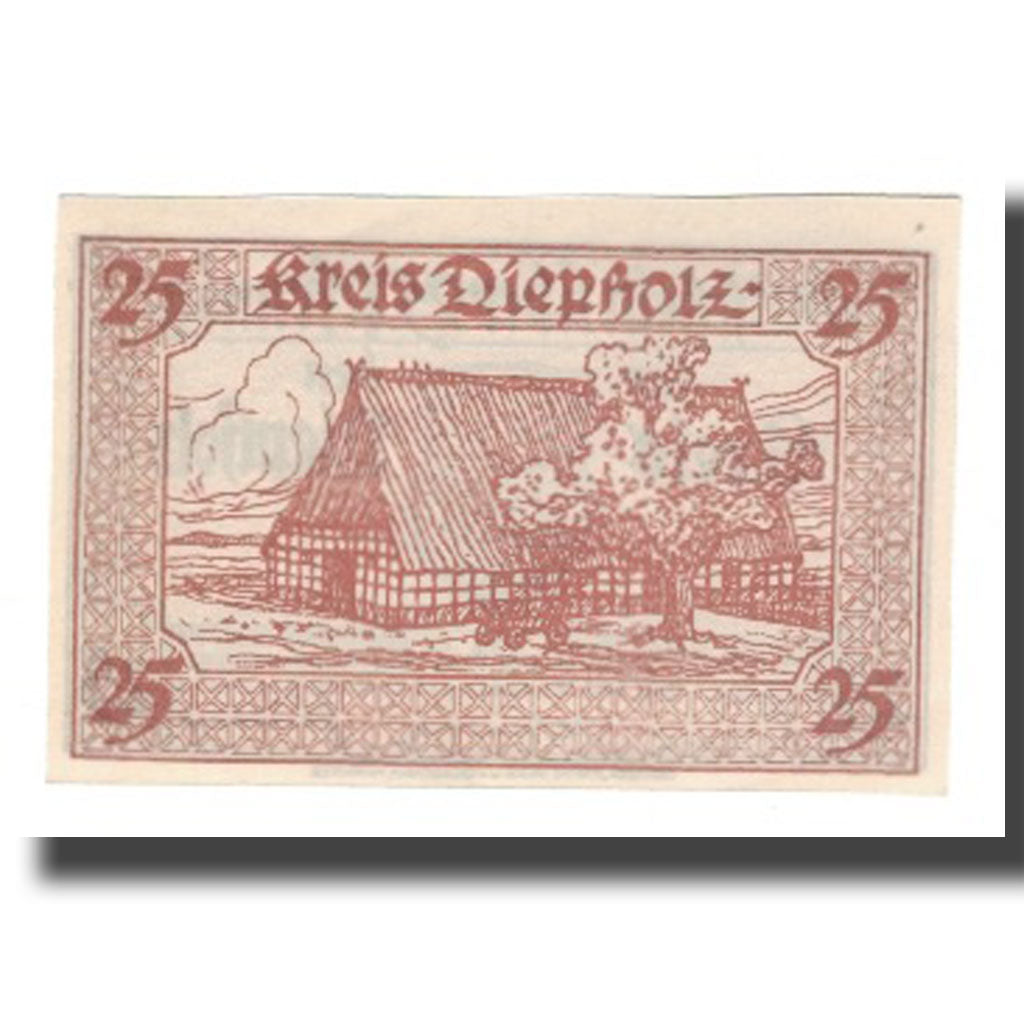 Banconote, Germania, Diepholz Kreis, 25 Pfennig, Batiment, 1920, 1920-09-01