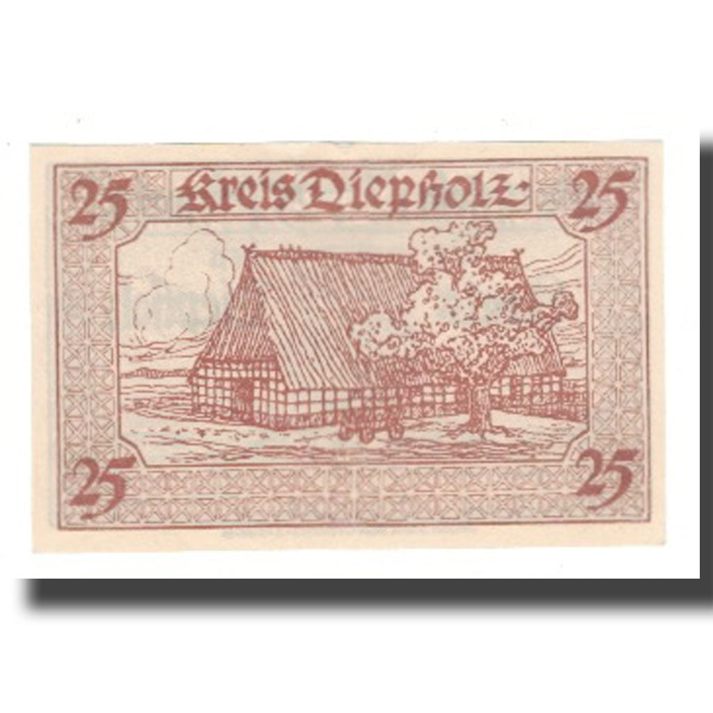 Geldschein, Deutschland, Diepholz Kreis, 25 Pfennig, batiment 1, 1920