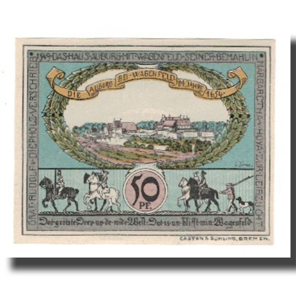 Banknot, Niemcy, Diepholz Kreis, 50 Pfennig, paysage 1, 1921, 1921-08-15