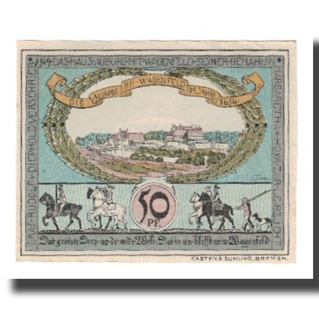 Banconote, Germania, Diepholz Kreis, 50 Pfennig, paysage 2, 1921, 1921-08-15