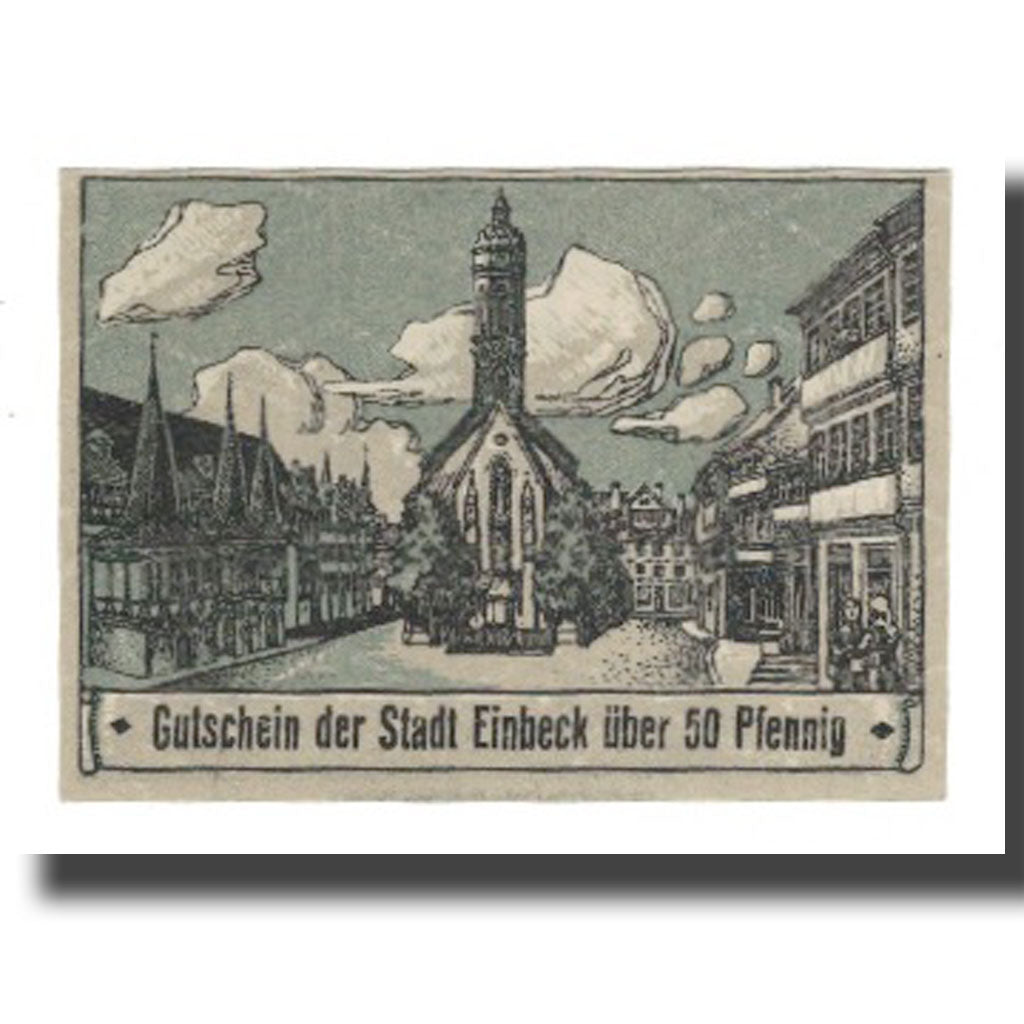 Geldschein, Deutschland, Einbeck Stadt, 50 Pfennig, village, 1920, 1920-12-20