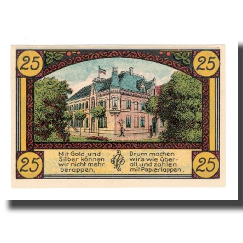 Billete, Alemania, Eldagsen Stadt, 25 Pfennig, Batiment, 1922, 1922-02-01, EBC