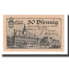 Banconote, Germania, Emden Stadt, 50 Pfennig, bateau 1, 1918, 1918-12-15, SPL-
