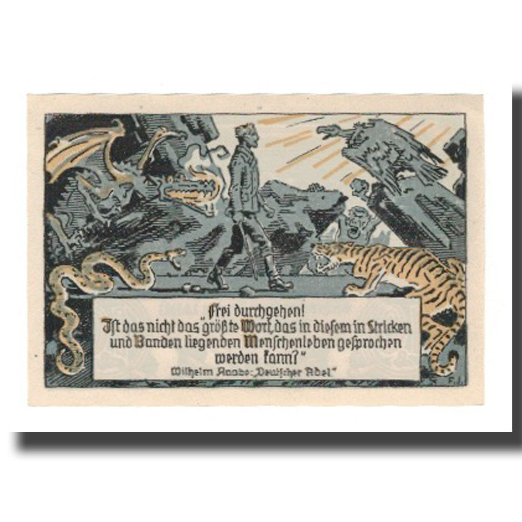 Geldschein, Deutschland, Eschershausen Stadt, 10 Pfennig, personnage, 1922