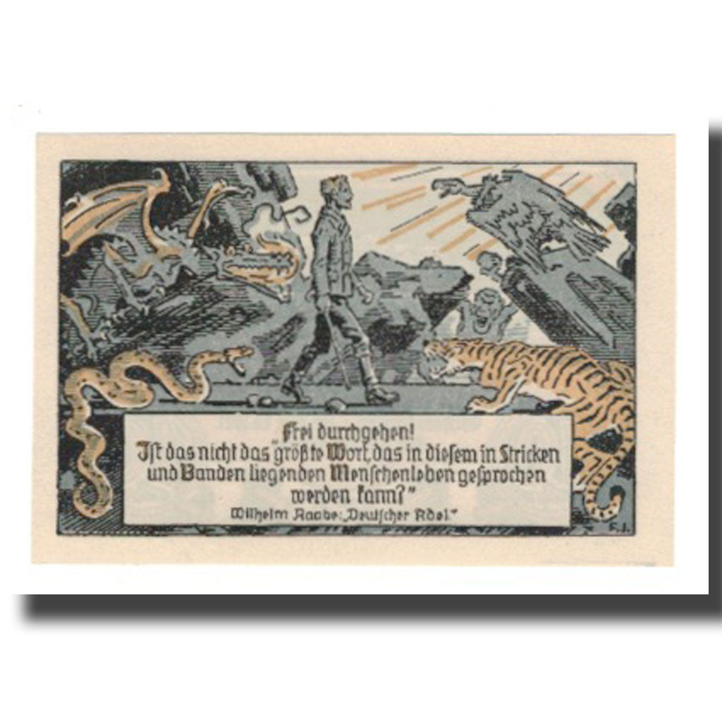 Banconote, Germania, Eschershausen Stadt, 10 Pfennig, personnage 1, 1922