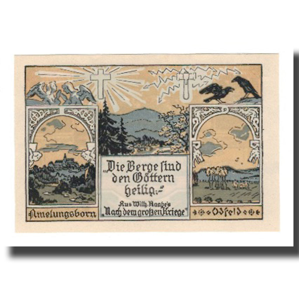 Geldschein, Deutschland, Eschershausen Stadt, 25 Pfennig, paysage, 1922