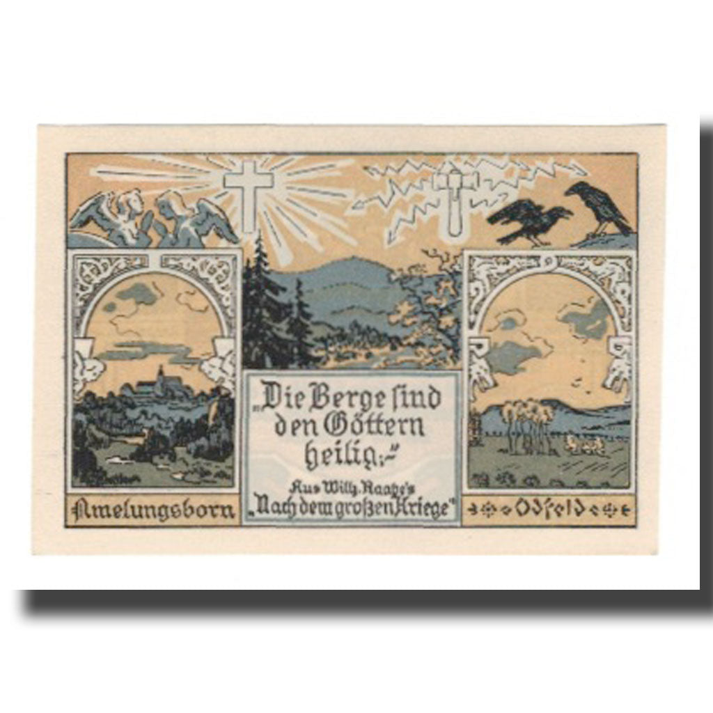 Nota, Alemanha, Eschershausen Stadt, 25 Pfennig, paysage 1, 1922, 1922-07-01