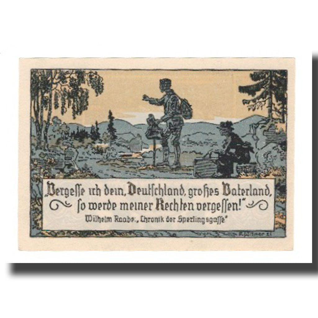 Biljet, Duitsland, Eschershausen Stadt, 50 Pfennig, personnage, 1922