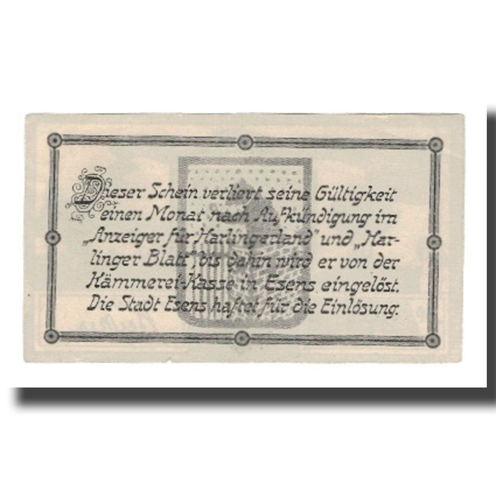 Banconote, Germania, Esens Stadt, 10 Pfennig, Texte, SPL-, Mehl:E29.3