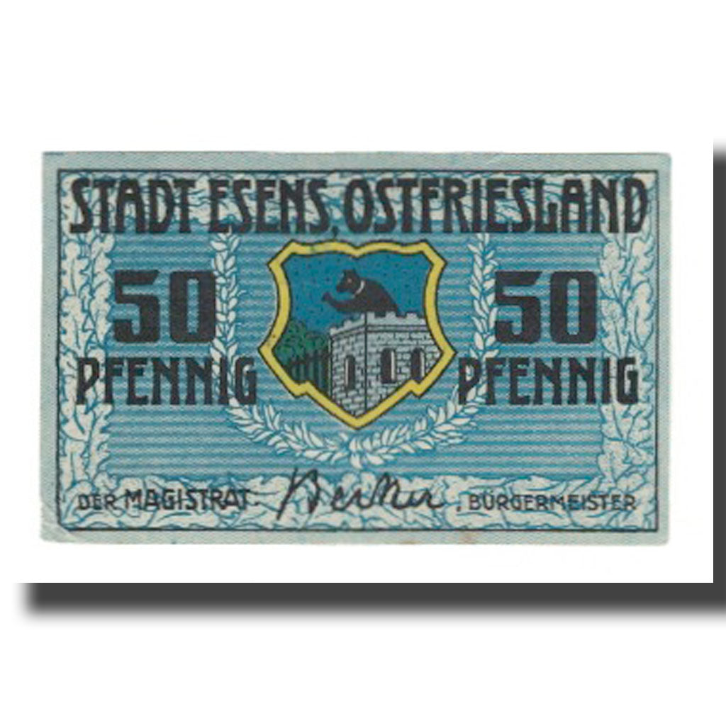 Banknote, Germany, Esens Stadt, 50 Pfennig, Texte 3, AU(55-58), Mehl:E29.3