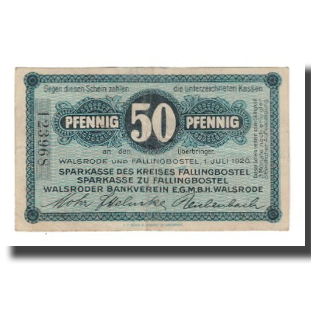 Biljet, Duitsland, Fallingbostel und Walsrode Sparkassen und Vereine, 50