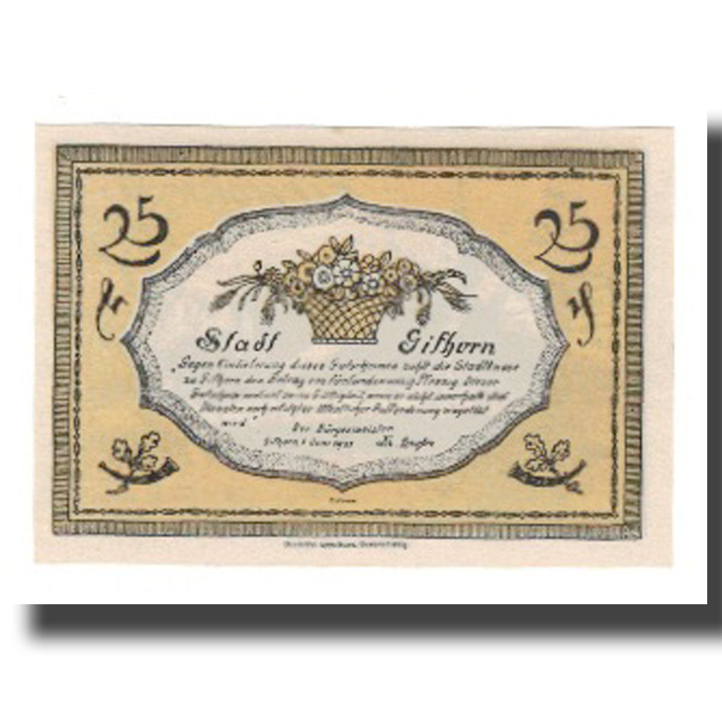 Biljet, Duitsland, Gifhorn Stadt, 25 Pfennig, village 1, 1921, 1921-06-01, SUP