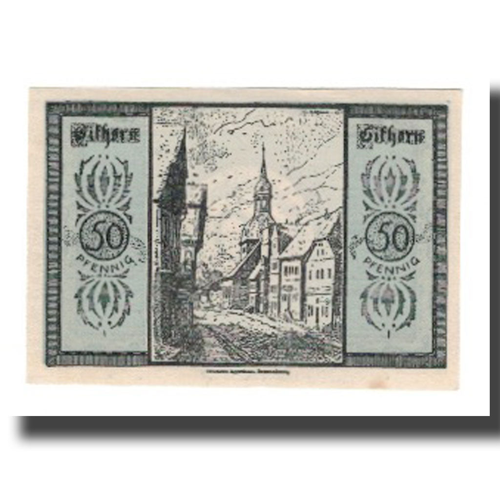 Nota, Alemanha, Gifhorn Stadt, 50 Pfennig, rue, 1921, 1921-06-01, AU(55-58)