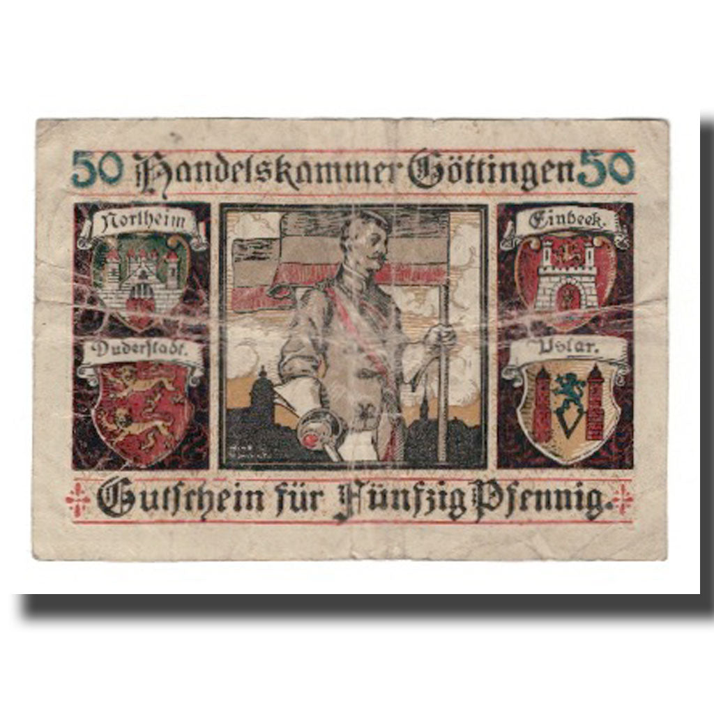 Banconote, Germania, Göttingen Handelskammer, 50 Pfennig, personnage 1, Undated