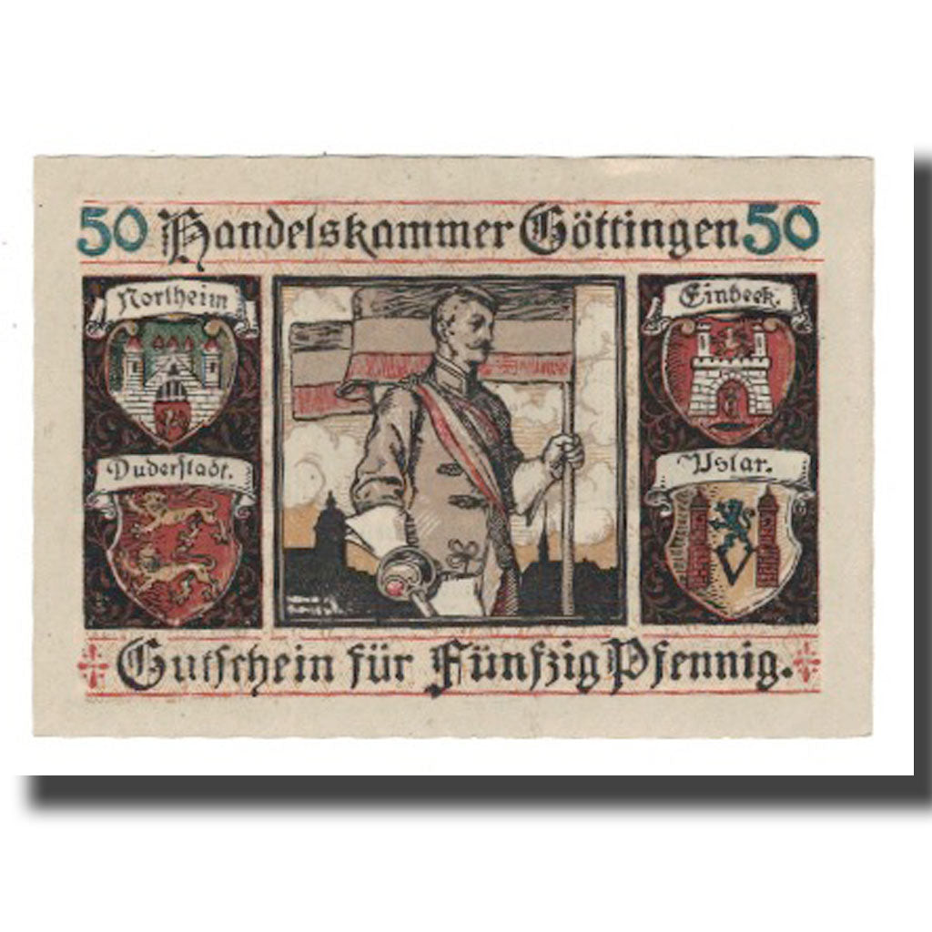 Biljet, Duitsland, Göttingen Handelskammer, 50 Pfennig, personnage 3, Undated