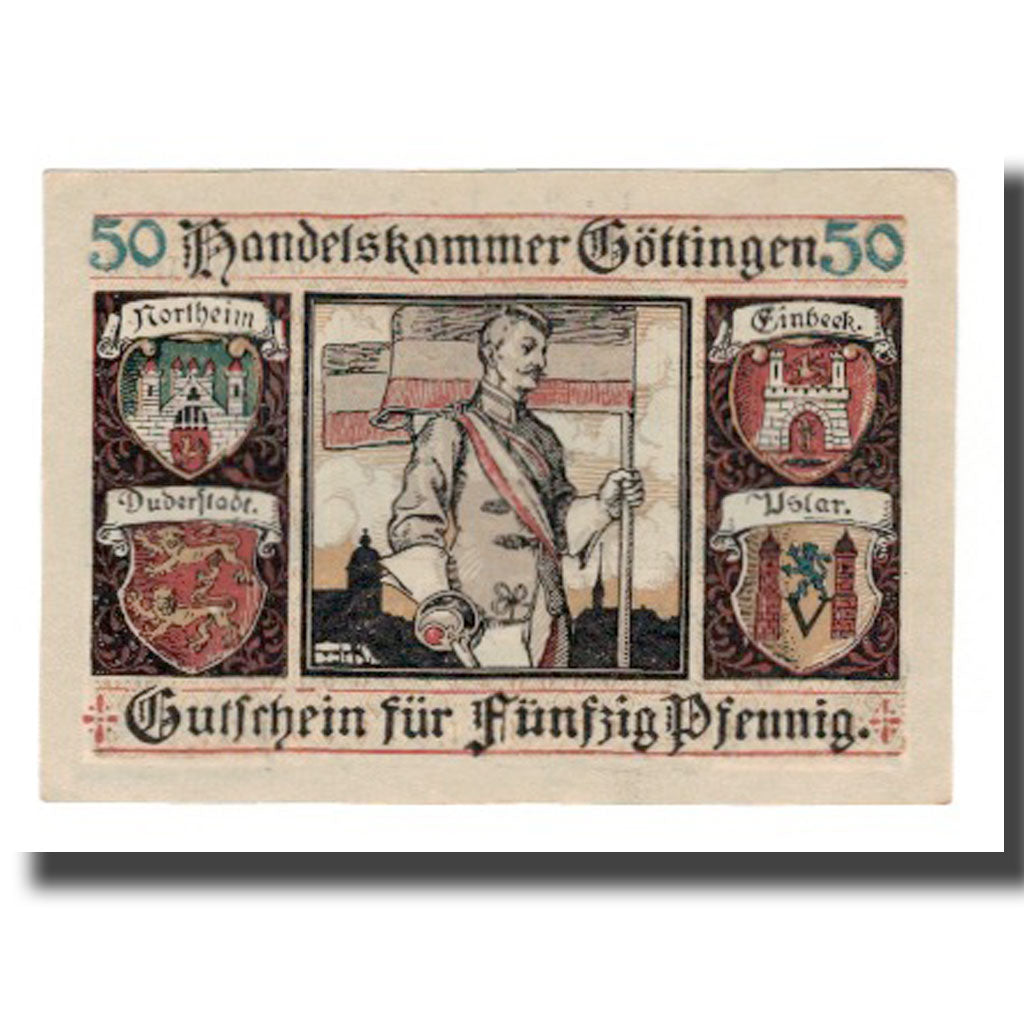 Nota, Alemanha, Göttingen Handelskammer, 50 Pfennig, personnage 4, Undated