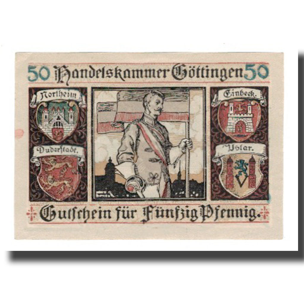 Banconote, Germania, Göttingen Handelskammer, 50 Pfennig, personnage 5, Undated