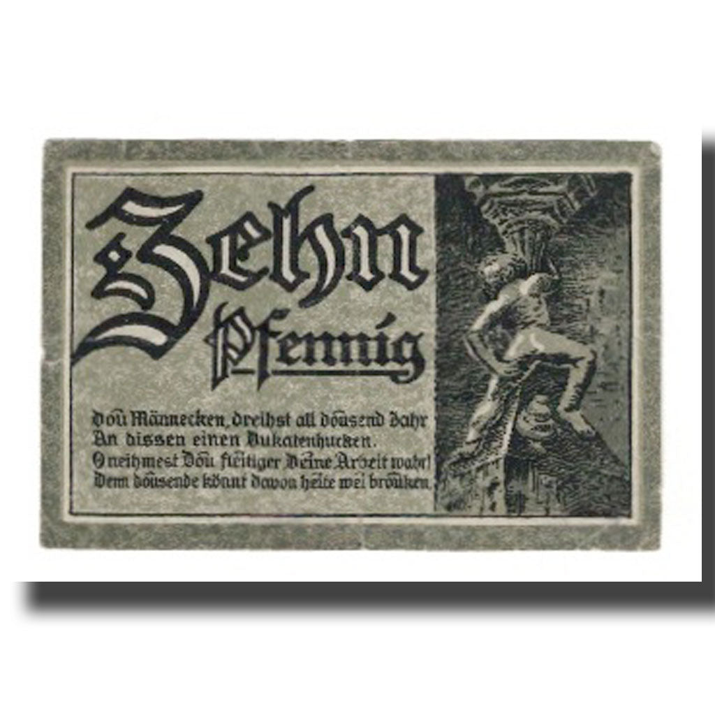 Geldschein, Deutschland, Goslar Stadt, 10 Pfennig, personnage 2, 1920