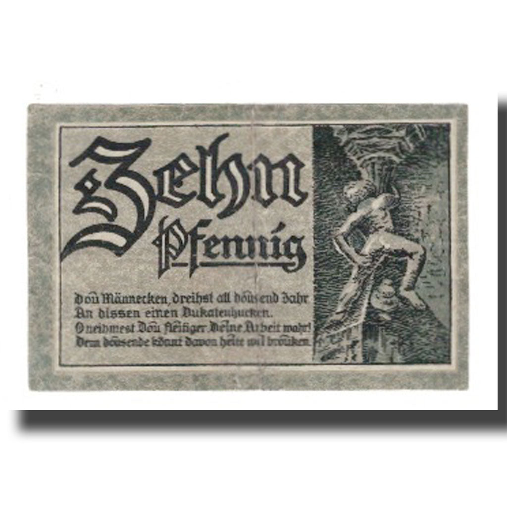 Banconote, Germania, Goslar Stadt, 10 Pfennig, personnage 3, 1920, 1920-06-01