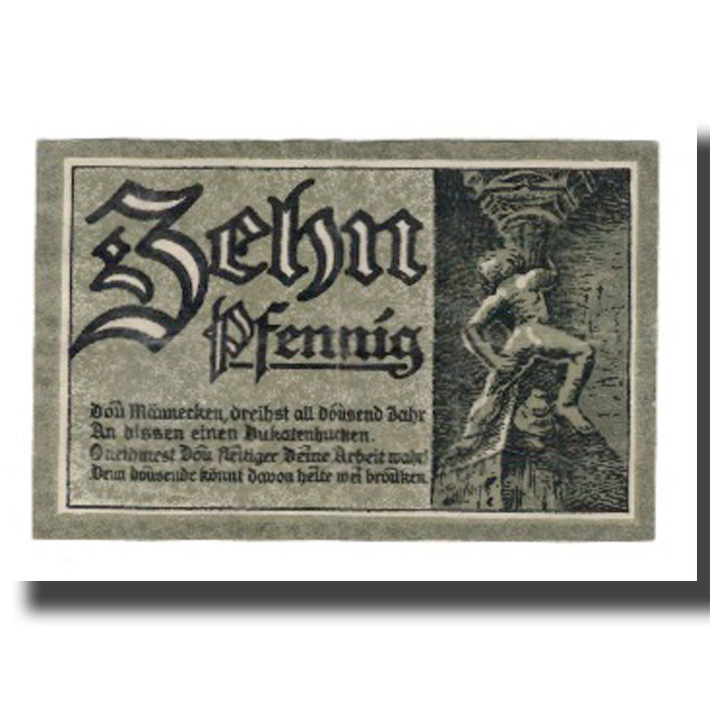 Banconote, Germania, Goslar Stadt, 10 Pfennig, personnage 4, 1920, 1920-06-01
