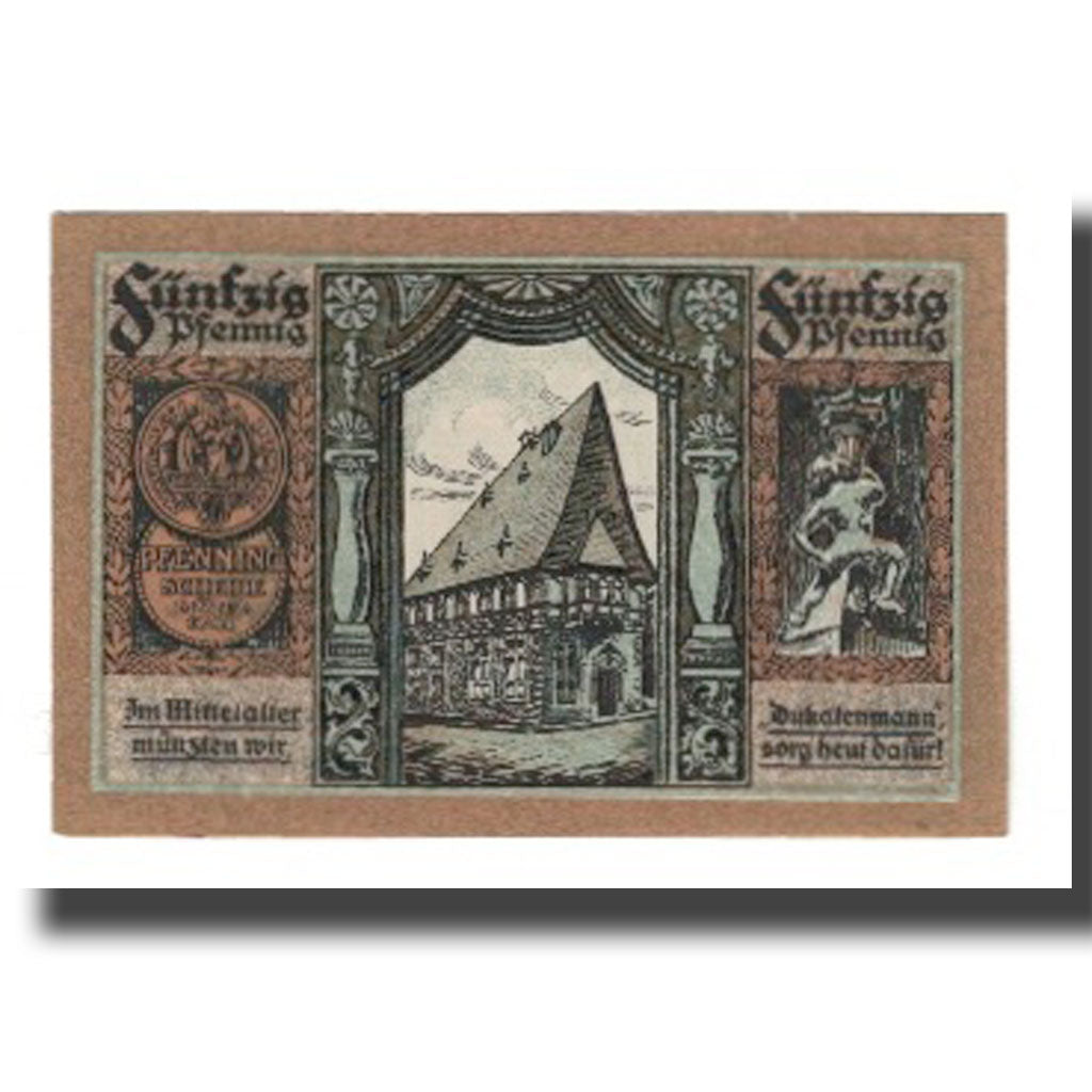 Banconote, Germania, Goslar Stadt, 50 Pfennig, batiment 1, 1920, 1920-06-01