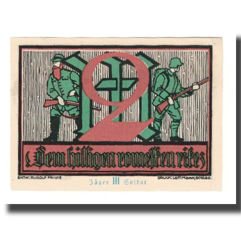 Banconote, Germania, Goslar Stadt, 2 Mark, personnage 2, 1922, 1922-07-02, SPL-
