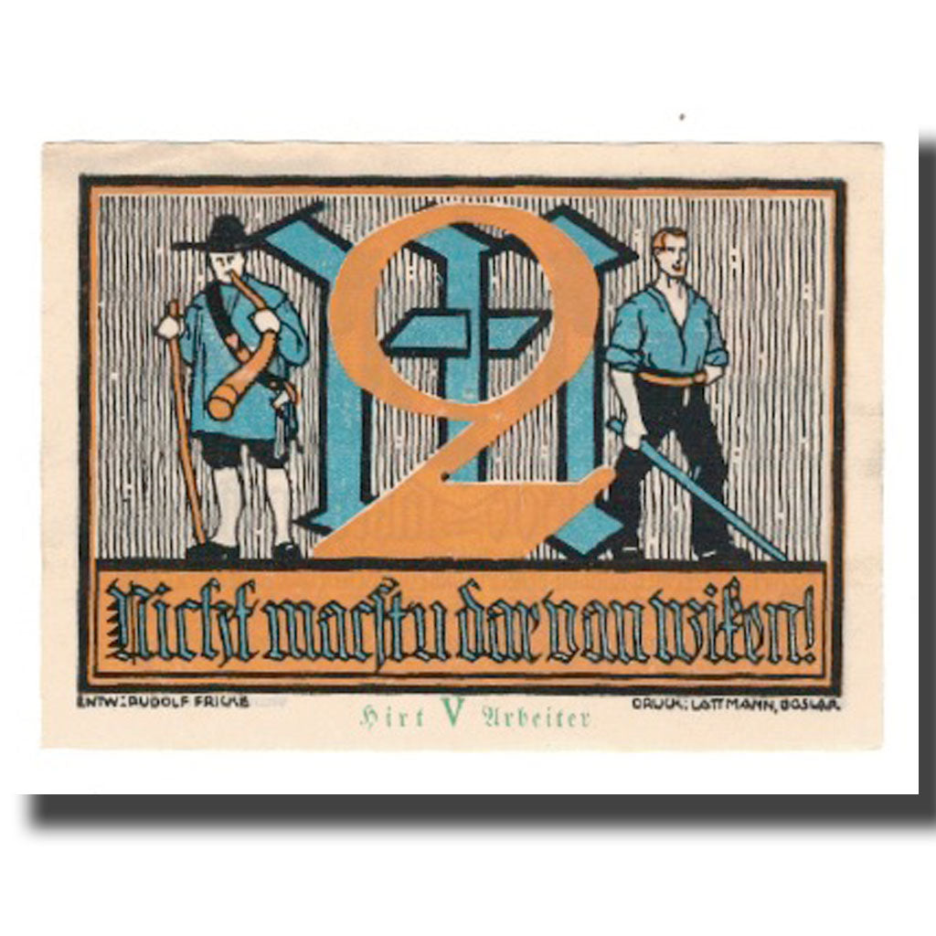 Banconote, Germania, Goslar Stadt, 2 Mark, personnage 3, 1922, 1922-07-02, SPL-
